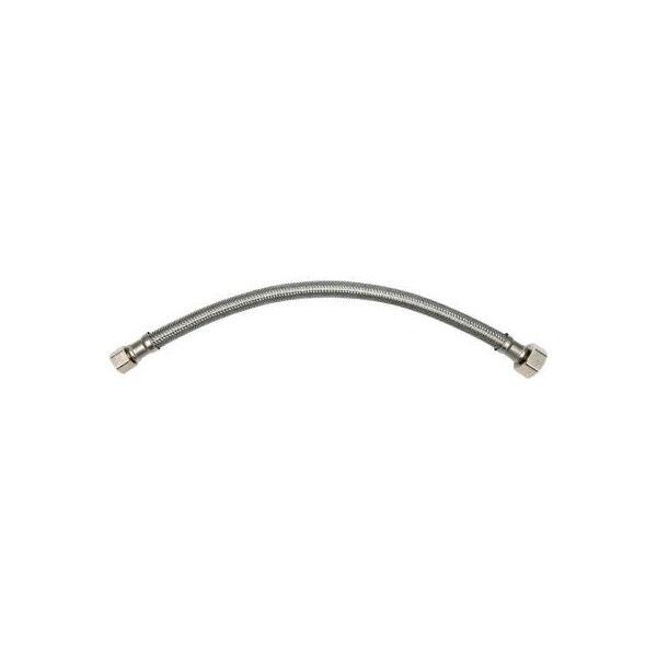 Robinson Tech International New Jersey THEWORKS SS Faucet Supply line - 3/8in OD x 1/2in FIP x 20in SL123 - main
